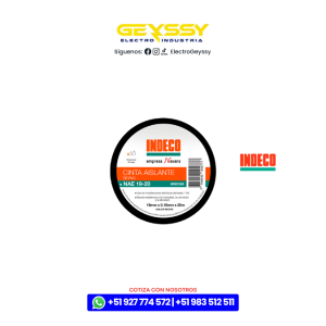 Cinta aislante de PVC 20 metros 19mm x 0.18mm