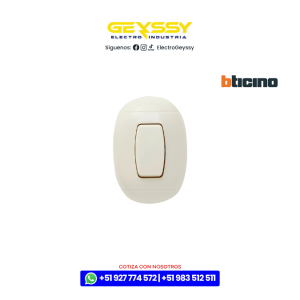 Interruptor simple, 10A-250V, 1 mód. OVAL Marfil Bticino