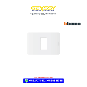 Placa Blanca sin soporte plástico 1 mod Bticino