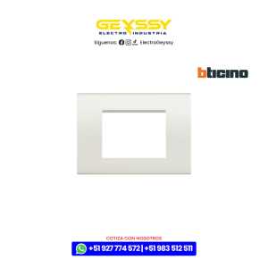Placa Tecnopolímero 3 Módulos Blanco LIVING LIGHT Bticino