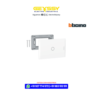 Placa ciega blanco + soporte Bticino