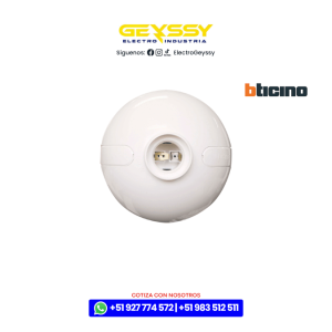 Portalámpara OVAL- rosca E-27 Blanco Bticino